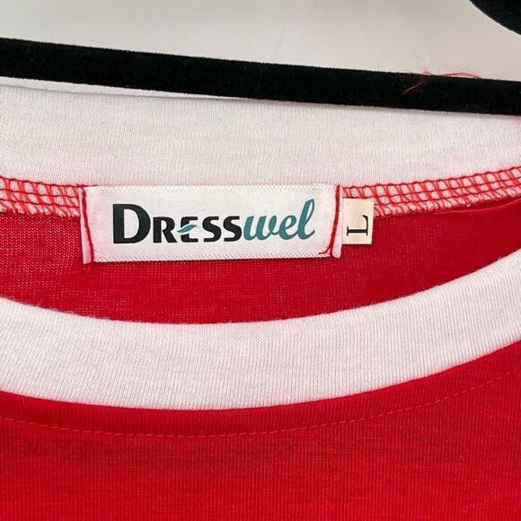 Dresswel Red Joy Hope Magic Believe Twinkle Christmas Long Sleeve Pajama Top L - Picture 4 of 11